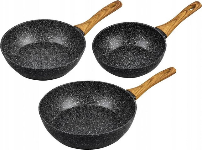 Klausberg - Set de poêles wok - 20/24/28 cm