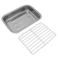 Kinghoff 1376 - Braadblik, Bakplaat met Grill Rooster - 31 x 22 x 5.5 cm