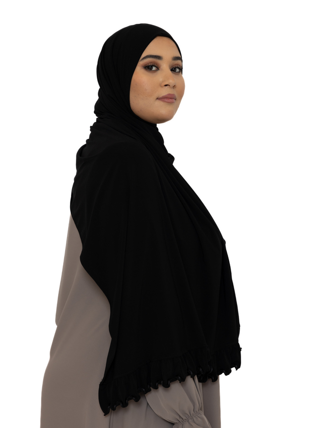 Écharpe en Jersey Premium à Volants