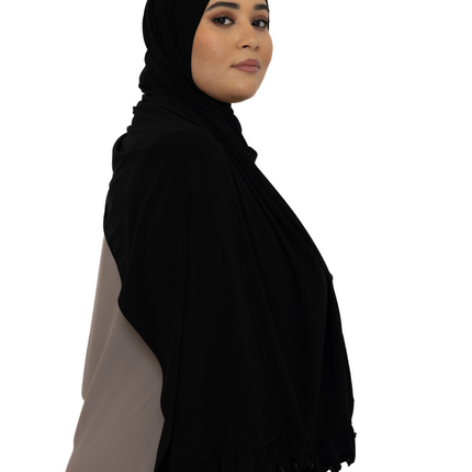 Écharpe en Jersey Premium à Volants