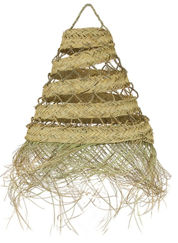 Essaouira Triangle zeegras lampenkap – handgemaakt in Marokko, Ø 30 cm