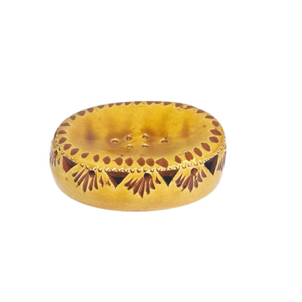 Porte-savon en faïence fait main – 13 x 9 cm – Design traditionnel
