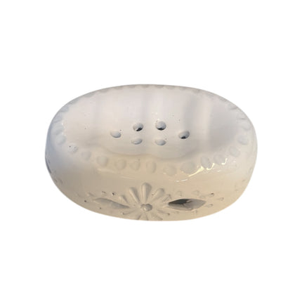 Porte-savon en faïence fait main – 13 x 9 cm – Design traditionnel