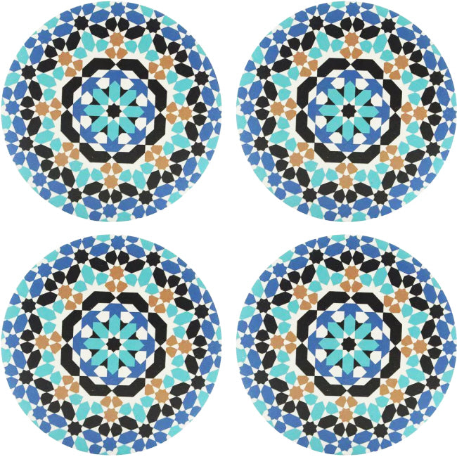 Moroccan zellige coasters