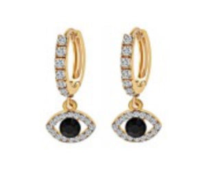 Boucles d'oreilles Zirconia noir