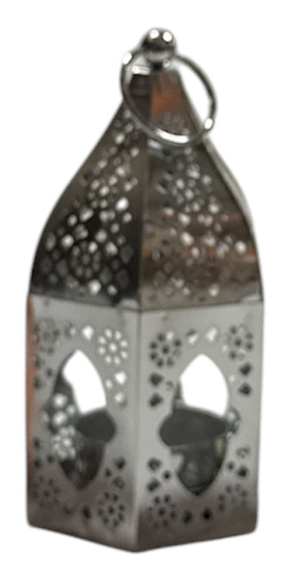 Fatima mini Lantaarn Kaarsenhouder transparant glas