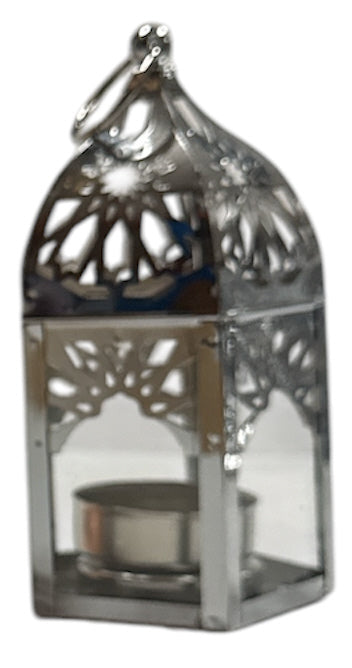 Lanterne Orientale Miniature en Métal - Bougeoir 13 cm