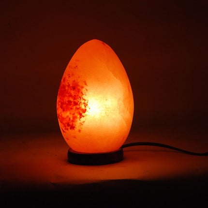 Lampe en pierre de sel, forme œuf, élec. incl. - 2,92 kg - 19 cm