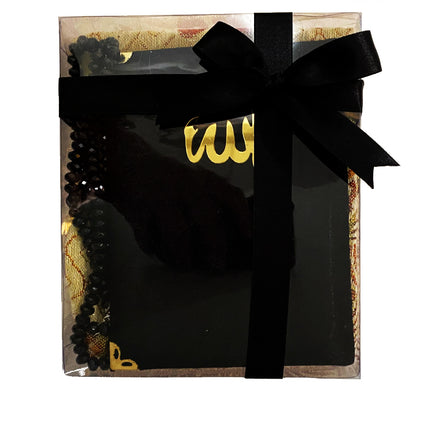 Coffret cadeau tapis de prière, tasbih et livret de douas