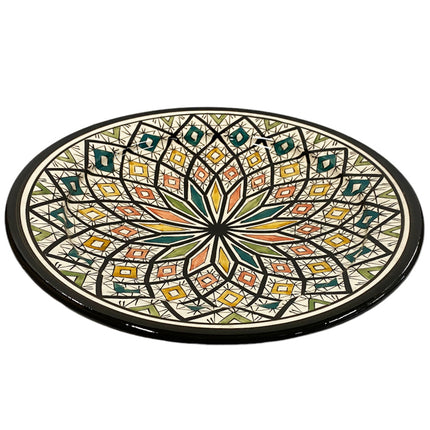 Plat marocain Zwaka noir 35 cm