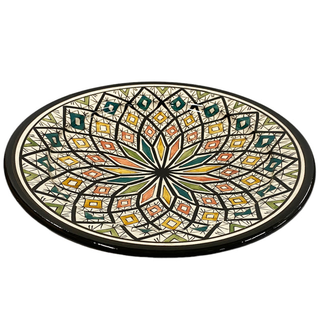 Plat marocain Zwaka noir 35 cm