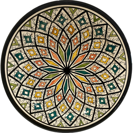 Plat marocain Zwaka noir 35 cm