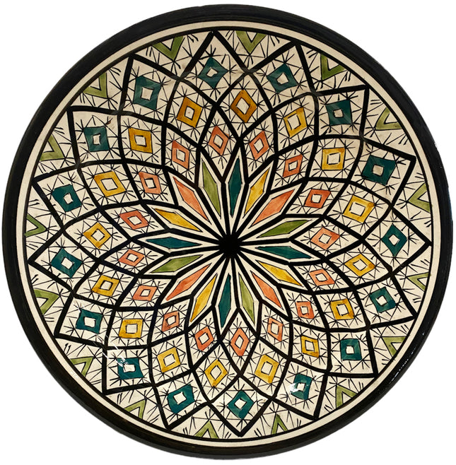 Plat marocain Zwaka noir 35 cm