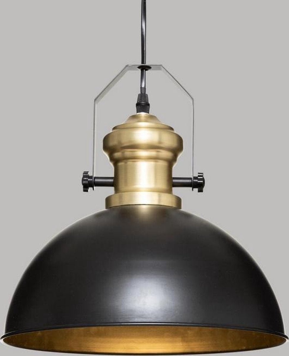 Zwarte met goudkleurige hanglamp, metaal ø 31 cm