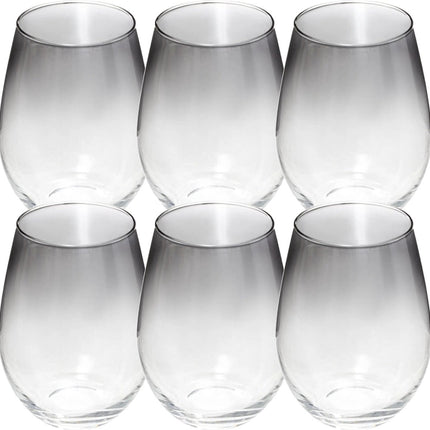 Lot de 6 verres tumbler bord noir Sauvage 540 ml