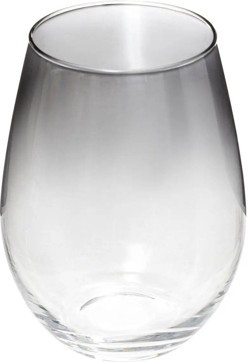 Set of 6x tumbler glasses black rim Sauvage 540 ml
