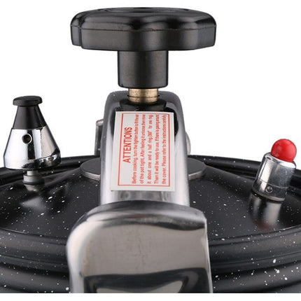 Autocuiseur noir 12 litres avec revêtement en marbre antiadhésif.