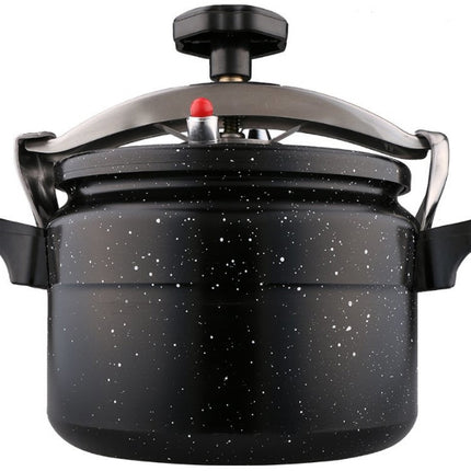 Autocuiseur noir 12 litres avec revêtement en marbre antiadhésif.